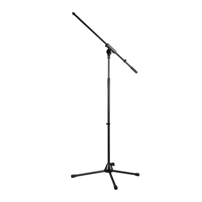 CAYMON CST320/B Microphone stand with foldable legs and boom arm Black version