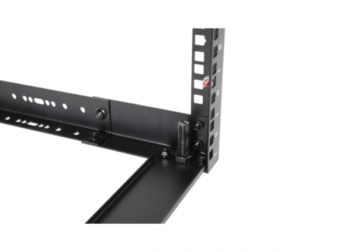 CAYMON OPR309A/B 19 cali in depth adjustable open frame rack - 9 unit - 300 ~ 450mm Black