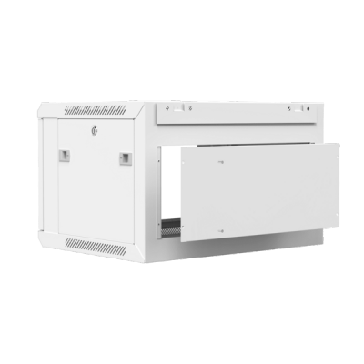 CAYMON WPR406R/B 19” wall mount rack - 6 units - 450mm depth - Removable back Black version