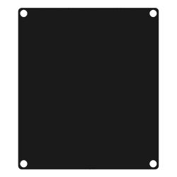 CAYMON CASY 201/B CASY 2 space closed blind plate Black version
