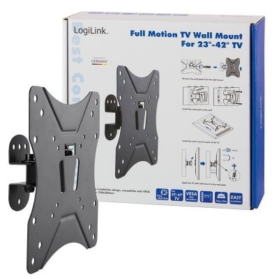 Uchwyt ścienny LogiLink do telewizora LCD/LED nachylenie +/-7.5° VESA 200x200, 23-42 cale