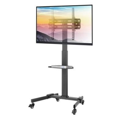 Stojak mobilny Techly 32 cale-55 cale, 35kg, z półką