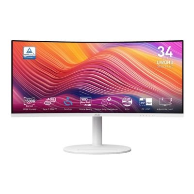 Monitor MSI 34 cale Modern MD342CQPW VA UWQHD 120Hz 2xHDMI DP 4xUSB głośniki