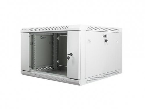 Szafa instalacyjna Rack wisząca 19 cali 6U 600x600 szara Lanberg (flat pack)