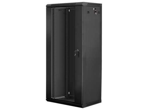Szafa instalacyjna Rack wisząca 19 cali 27U 600x450 czarna Lanberg (flat pack)