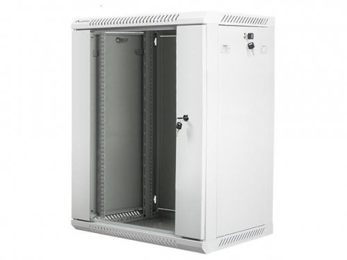 Szafa instalacyjna Rack wisząca 19 cali 15U 600x450 szara Lanberg (flat pack)