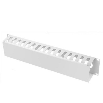 Organizator kabli 19&#039;&#039;/1U -  metal, szary z pokrywą Netrack