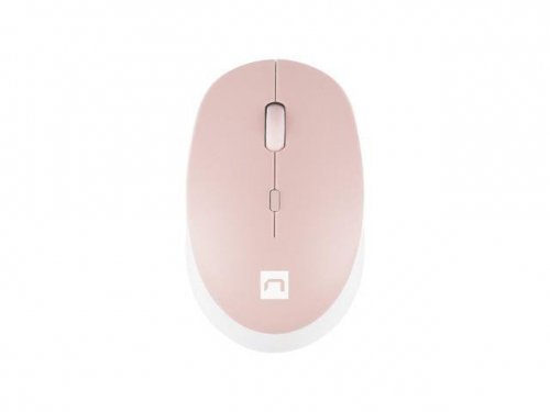 Mysz bezprzewodowa Natec Harrier 2 bluetooth 5.1 1600 DPI z cichym klikiem biało-różowa
