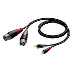 PROCAB CLA701/3 2 x XLR male - 2 x RCA/Cinch male 3 meter