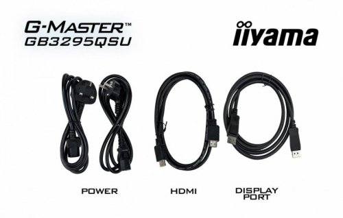 IIYAMA Monitor komputerowy  G-MASTER GB3261UHSCP-B1 4K,VA,144Hz,400cd, 3000:1,2xHDMI,DP,  USB-C,  4xUSB, KVM, FreeSync Premium, DisplayPort Only, 2x5W,HAS 150