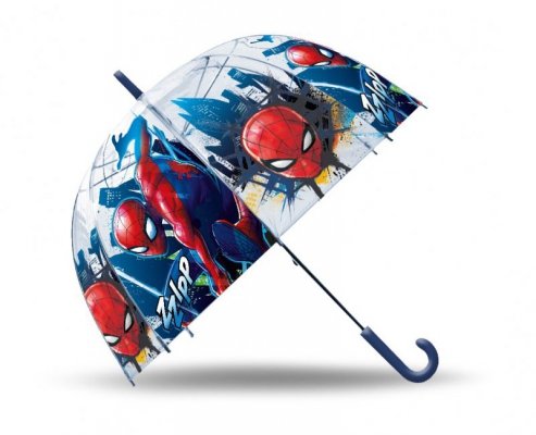Kids Euroswan Parasolka przezroczysta manualna Spiderman