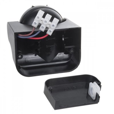 Maclean Czujnik ruchu PIR MCE358 B/B IP44, zasieg 12m, max obciążenie 300/1200W, czarny z czarną przesłoną