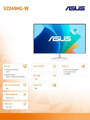 Asus *ASUS 24''VZ249HG-W IPS FHD HDMI DP 120hz