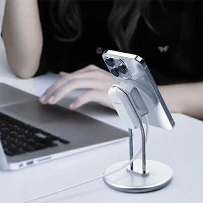 SODI Stojak MagSafe SIM-300 na smartfon srebrny