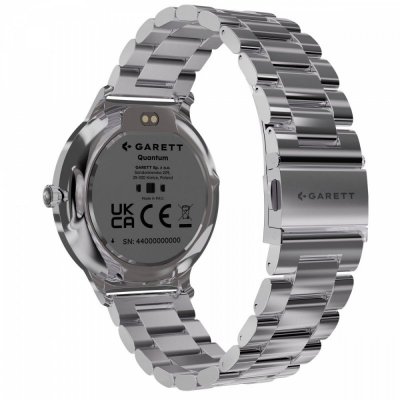 Garett Electronics Smartwatch Quantum srebrny stalowy