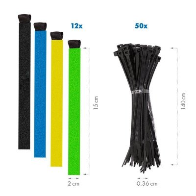 LogiLink Zestaw organizerów kabli, 8 elementów