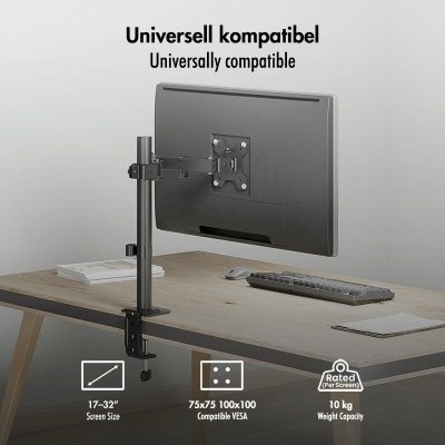 LogiLink Uchwyt do monitora 17 - 32', max 10kg., stalowy