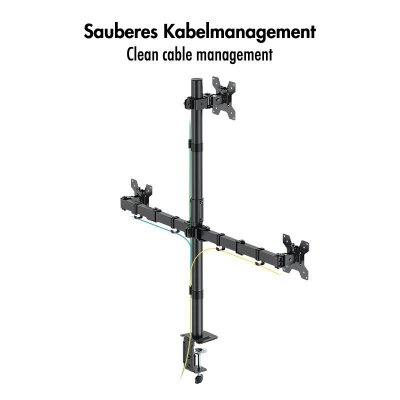 LogiLink Uchwyt na 3 monitory, 17-27 cale ,max 10kg na ramie