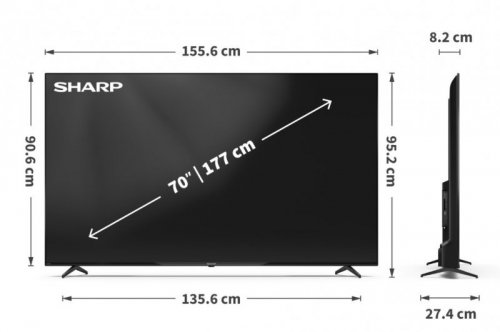 Sharp Telewizor LED 70 cali 70GK4745E
