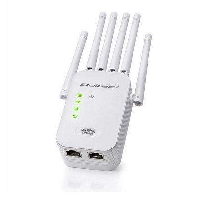 Qoltec Wzmacniacz syganłu WiFi 6 | Repeater | Access Point | AX1200 Mb/s| 6 anten | 2xRJ45 | 128MB