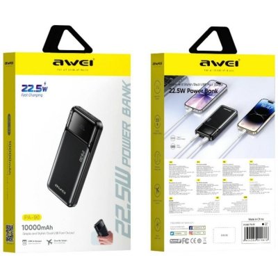 AWEI Powerbank PA-90 22,5W PD 10000mAh 2xUSB-C
