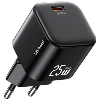 USAMS Ładowarka sieciowa JC Series CC289 25W GaN Fast Charger USB-C    czarna