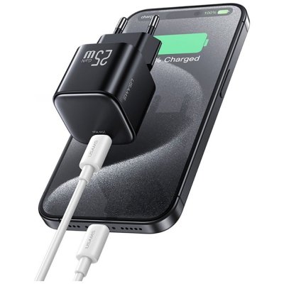 USAMS Ładowarka sieciowa JC Series CC289 25W GaN Fast Charger USB-C    czarna