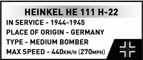 Cobi Klocki Klocki Heinkel HE 111 H-22 with V1 Flying Bomb 927 elementów