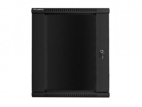 Lanberg Szafa instalacyjna wisząca 19&#039;&#039; 15U 600X450mm czarna (drzwi      szklane)