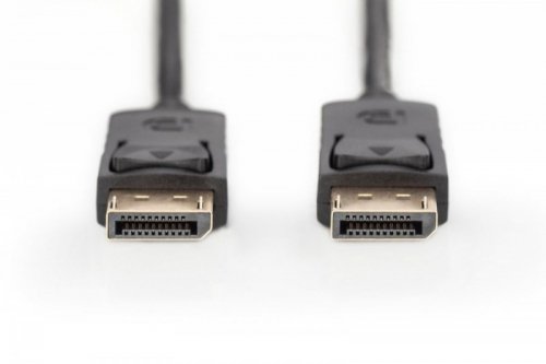 Digitus Kabel połączeniowy DisplayPort z zatrzaskami 4K 60Hz UHD Typ DP/DP M/M czarny 2m