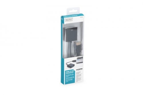 Digitus Konwerter/adapter audio-video HDMI do VGA, 1080p FHD, z audio 3.5mm MiniJack
