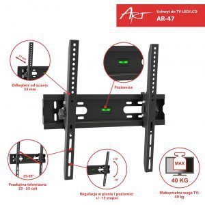 ART Uchwyt do TV LCD/LED 23-55 40KG AR-47
