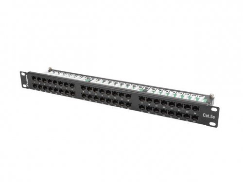 Lanberg Patch Panel 48 Port 1U Kat.5E czarny