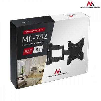 Maclean Uchwyt do telewizora lub monitora 13-42 cale MC-742 25kg czarny
