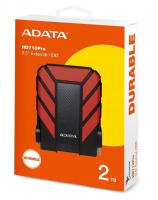 Adata DashDrive Durable HD710 2TB 2.5&#039;&#039; USB3.1 Czerwony