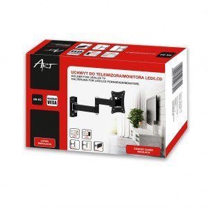 ART Uchwyt do TV LCD/LED 10-27 cali 15KG AR-82 regulacja pion/poziom 28cm