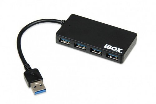 iBOX Hub USB 3.0 4-porty, slim IUH3F56 (4x USB 3.0) Czarny