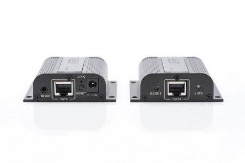 Digitus Przedłużacz/Extender HDMI do 50m po skrętce Cat.6/7 UTP, 1080p 60Hz FHD, HDCP 1.2, IR, audio(zestaw)
