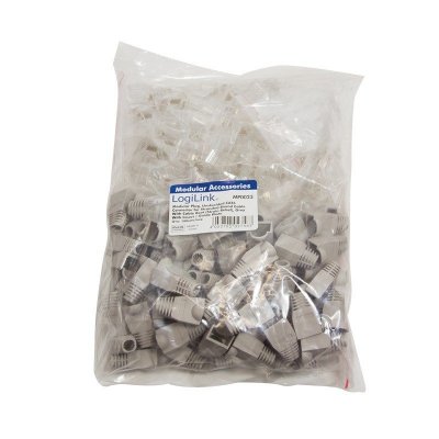 LogiLink Wtyki RJ45 CAT.6 100szt. UTP z osłoną, szare
