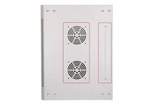 Extralink Szafka wisząca rack 9U 600x450 szara szklane drzwi