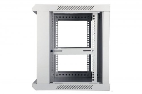 Extralink Szafka wisząca rack 9U 600x450 szara szklane drzwi