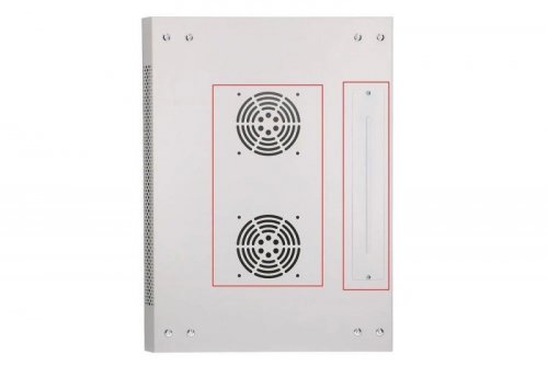 Extralink Szafka wisząca rack 12U 600x450 szara metalowe drzwi