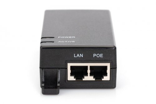 Digitus Zasilacz/Adapter PoE 802.3af, max. 48V 15.4W Gigabit 10/100/1000Mbps, aktywny