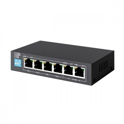 Extralink Switch KRIOS EX-SG1005P 5 portów gigabit PoE (4X PoE) 802.3AF/AT 150W MAX 30W per port
