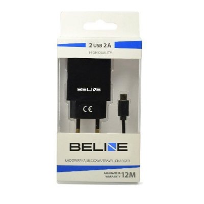 Beline Ładowarka sieciowa  2xUSB + USB-C 2A czarna