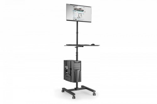 Stojak do Mobilnej stacji roboczej, 1xLCD + klawiatura, max. 32 cale