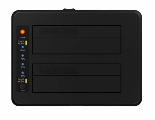 IcyBox Stacja dokująca/klonująca IB-1232CL-U3 2x2,5 cali lub 3,5 cali  SATA HDD, UASP & SATA III ( 6GBits/s )