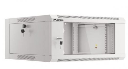 Lanberg Szafa instalacyjna RACK wisząca 19 cali 4U 570x600 szara WFFA-5604-10S