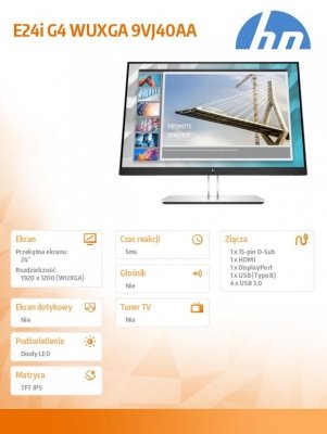 HP Inc. Monitor E24i G4 WUXGA  9VJ40AA