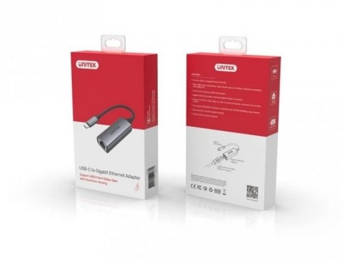 Unitek Adapter USB-C 3.1 GEN 1 RJ45; 1000 Mbps; U1312A